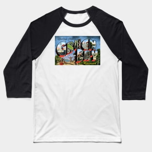 Greetings from Green Bay, Wisconsin - Vintage Large Letter Postcard Baseball T-Shirt